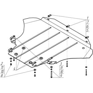 Защита Двигатель, Коробка переключения передач Audi A8 ( 2005-2009 ) г. арт: 00134