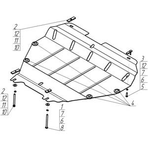 Защита Двигатель, Коробка переключения передач Chrysler Pacifica ( 2003-2008 ) г. арт: 00307