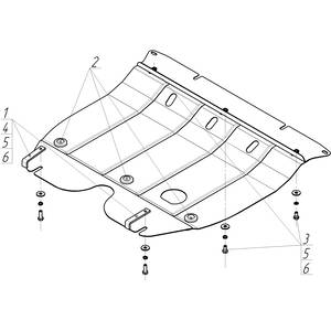 Защита Двигатель, Коробка переключения передач FIAT Grande Punto ( 2005-2010 ) г. арт: 00610