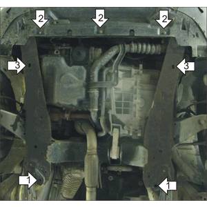 Защита Двигатель, Коробка переключения передач Ford Mondeo III ( 2000-2007 ) г. арт: 00709