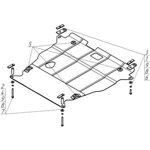 Защита Двигатель, Коробка переключения передач Honda Civic VII ( 2001-2005 ) г. арт: 00810