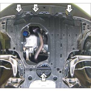 Защита Коробка переключения передач, Двигатель Honda Civic VIII ( 2005-2012 ) г. арт: 00813