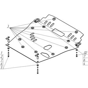 Защита Двигатель, Коробка переключения передач Honda Element ( 2002-2006 ) г. арт: 10802