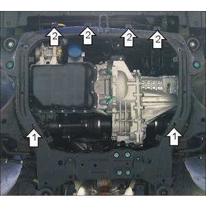Защита Двигатель, Коробка переключения передач KIA Carens ( 2006-2013 ) г. арт: 01023