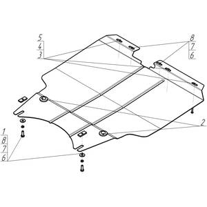 Защита Двигатель, Коробка переключения передач Lifan X60 ( 2012-2021 ) г. арт: 64703