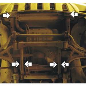Защита Двигатель, Передний дифференциал Mercedes-benz M-class ( 1998-2005 ) г. арт: 01205