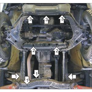 Защита Двигатель, Коробка переключения передач Mitsubishi L 200 ( 2004-2006 ) г. арт: 11317