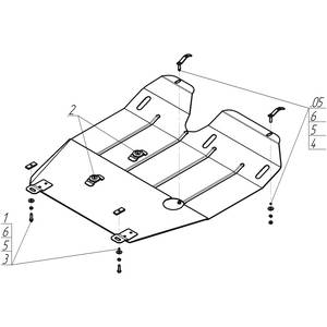 Защита Двигатель, Коробка переключения передач Mitsubishi Outlander I ( 2003-2006 ) г. арт: 01309