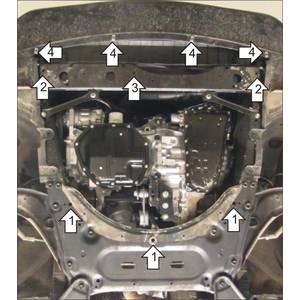 Защита Двигатель, Коробка переключения передач Nissan Qashqai ( 2014-2015 ) г. арт: 01453