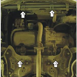 Защита Двигатель, Коробка переключения передач Peugeot 206 ( 1998-2009 ) г. арт: 01604