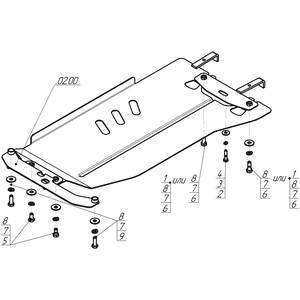 Защита Коробка переключения передач Subaru Forester ( 2008-2013 ) г. арт: 02220