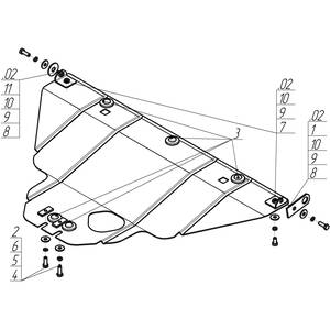 Защита Двигатель Subaru Outback ( 2000-2003 ) г. арт: 02206