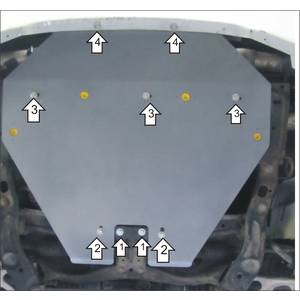 Защита Двигатель, Масляного фильтра, Радиатор Subaru Forester ST ( 2002-2005 ) г. арт: 32229