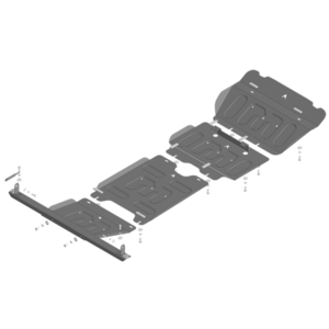 Защита Радиатор, Двигатель, Коробка переключения передач, Раздаточная коробка Changan Hunter Plus ( 2023- ) г. арт: 57209