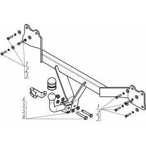 Фаркоп Audi TT 2006-2014 ( купе, кабрио ) г. арт: 90102-A