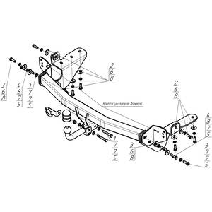 Фаркоп Toyota RAV 4 2013-2019 ( универсал ) г. арт: 92506-A