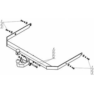 Фаркоп Ford Focus 2004-2007 ( Седан ) г. арт: F101A