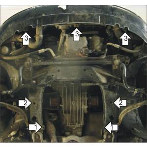 Защита Двигатель, Коробка переключения передач, Радиатор Audi A4 ( 2004-2007 ) г. арт: 00131-21