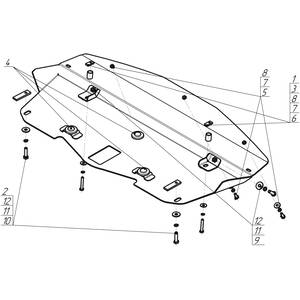 Защита Радиатор BMW X6 (e71, E72) ( 2010-2012 ) г. арт: 10209-111