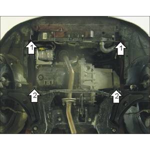 Защита Двигатель, Коробка переключения передач Citroen C2 ( 2003-2008 ) г. арт: 00405-246