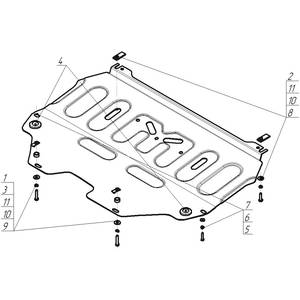 Защита Двигатель, Коробка переключения передач Citroen C4 Picasso ( 2007-2010 ) г. арт: 71604-257