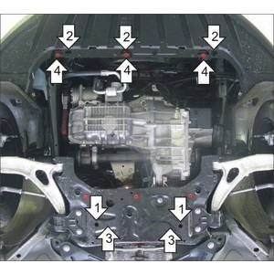 Защита Двигатель, Коробка переключения передач Ford C-Max ( 2007-2015 ) г. арт: 70747-343