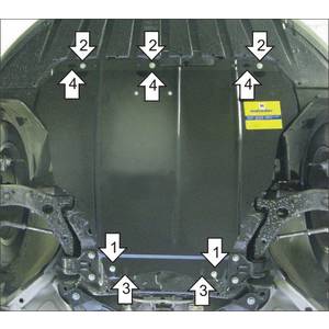 Защита Двигатель, Коробка переключения передач Ford Focus ( 2004-2007 ) г. арт: 70747-369