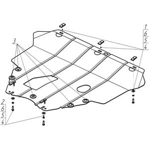 Защита Двигатель, Коробка переключения передач Ford Kuga ( 2008-2010 ) г. арт: 00733-386