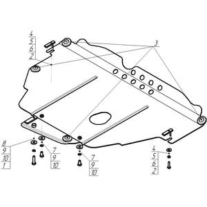 Защита Двигатель, Коробка переключения передач Ford Mondeo IV ( 2010-2015 ) г. арт: 00737-395