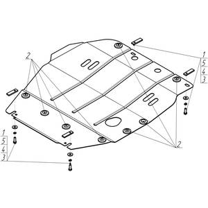 Защита Двигатель, Коробка переключения передач Gaz Volga Siber ( 2007-2010 ) г. арт: 05601-429