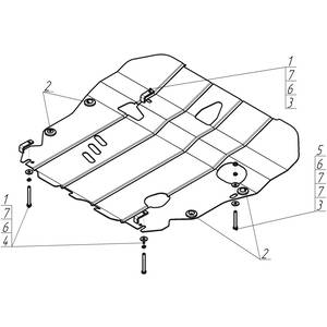 Защита Двигатель, Коробка переключения передач Hyundai Coupe ( 2001-2009 ) г. арт: 00927-584