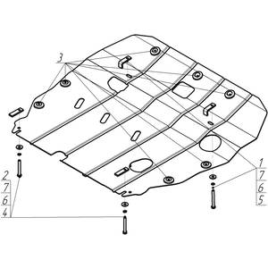 Защита Двигатель, Коробка переключения передач Hyundai Elantra ( 2000-2006 ) г. арт: 00925-588