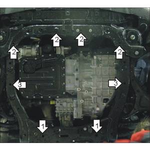 Защита Двигатель, Коробка переключения передач Hyundai Santa Fé II ( 2006-2009 ) г. арт: 00917-622