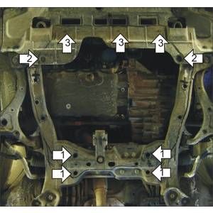 Защита Двигатель, Коробка переключения передач KIA Carnival ( 2006-2014 ) г. арт: 01024-758