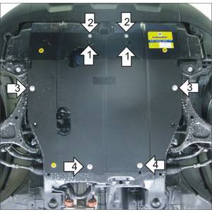 Защита Двигатель, Коробка переключения передач KIA Sorento ( 2009-2012 ) г. арт: 71005