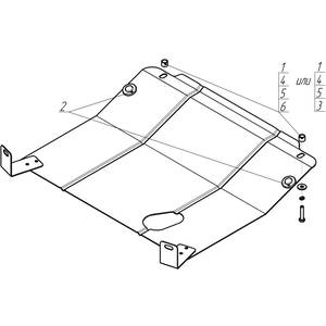 Защита Двигатель, Коробка переключения передач Lada Kalina 2 ( 2013-2016 ) г. арт: 62104-861