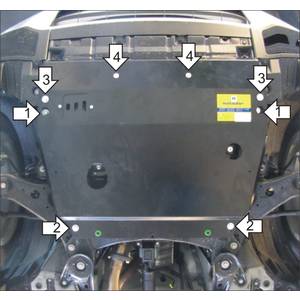 Защита Двигатель, Коробка переключения передач Lexus RX 270 ( 2008-2012 ) г. арт: 15003-938