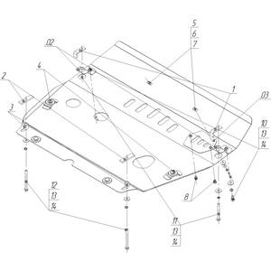 Защита Двигатель, Коробка переключения передач Lexus RX 270 ( 2008-2012 ) г. арт: 15003-938