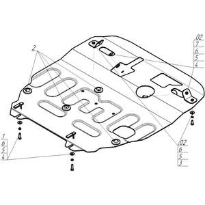 Защита Двигатель, Коробка переключения передач Mitsubishi ASX ( 2012- ) г. арт: 71337-1071