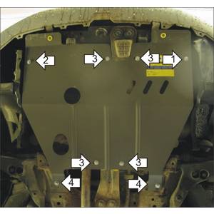 Защита Двигатель, Коробка переключения передач Mitsubishi Carisma ( 1995-2006 ) г. арт: 01315-1073