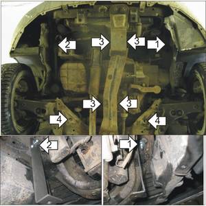 Защита Двигатель, Коробка переключения передач Mitsubishi Carisma ( 1995-2006 ) г. арт: 01315-1073