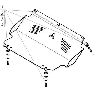 Защита Радиатор Mitsubishi L 200 ( 2006-2014 ) г. арт: 11315-1087