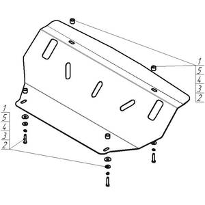 Защита Радиатор, Интеркулер Mitsubishi Pajero IV ( 2012-2020 ) г. арт: 01341-1138