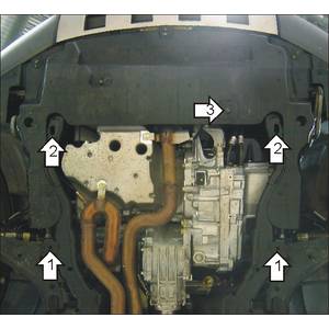 Защита Двигатель, Коробка переключения передач Opel Antara ( 2006-2011 ) г. арт: 03014-1275
