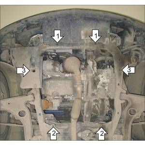 Защита Двигатель, Коробка переключения передач Opel Astra H ( 2004-2010 ) г. арт: 01528-1285