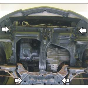 Защита Двигатель, Коробка переключения передач Pontiac Vibe ( 2002-2008 ) г. арт: 04002-1350