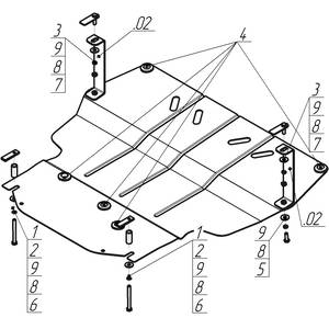 Защита Двигатель, Коробка переключения передач SEAT Altea Freetrack ( 2006-2009 ) г. арт: 02718-1462