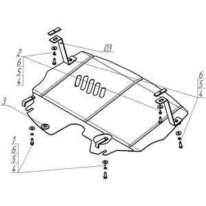 Защита Двигатель, Коробка переключения передач SEAT Cordoba ( 2002-2009 ) г. арт: 02716-1464