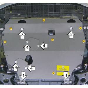 Защита Коробка переключения передач, Двигатель Toyota Auris ( 2006-2012 ) г. арт: 72537-1652