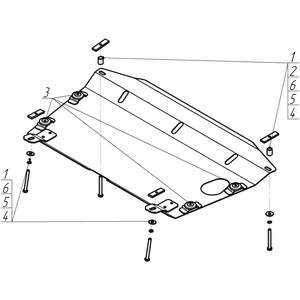 Защита Двигатель, Коробка переключения передач Toyota Camry ( 2001-2006 ) г. арт: 02508-1660